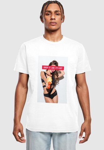Mister Tee Shirt 'Drop It' in Weiß: Vorderseite
