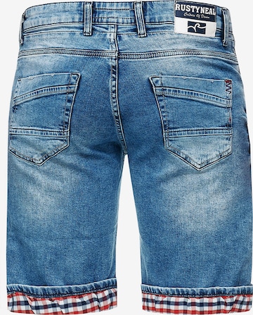 Rusty Neal Regular Jeansshorts 'Noxon' in Blau