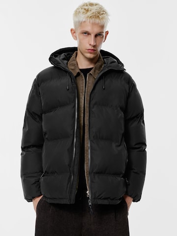 Pull&Bear Téli dzseki - fekete: elől