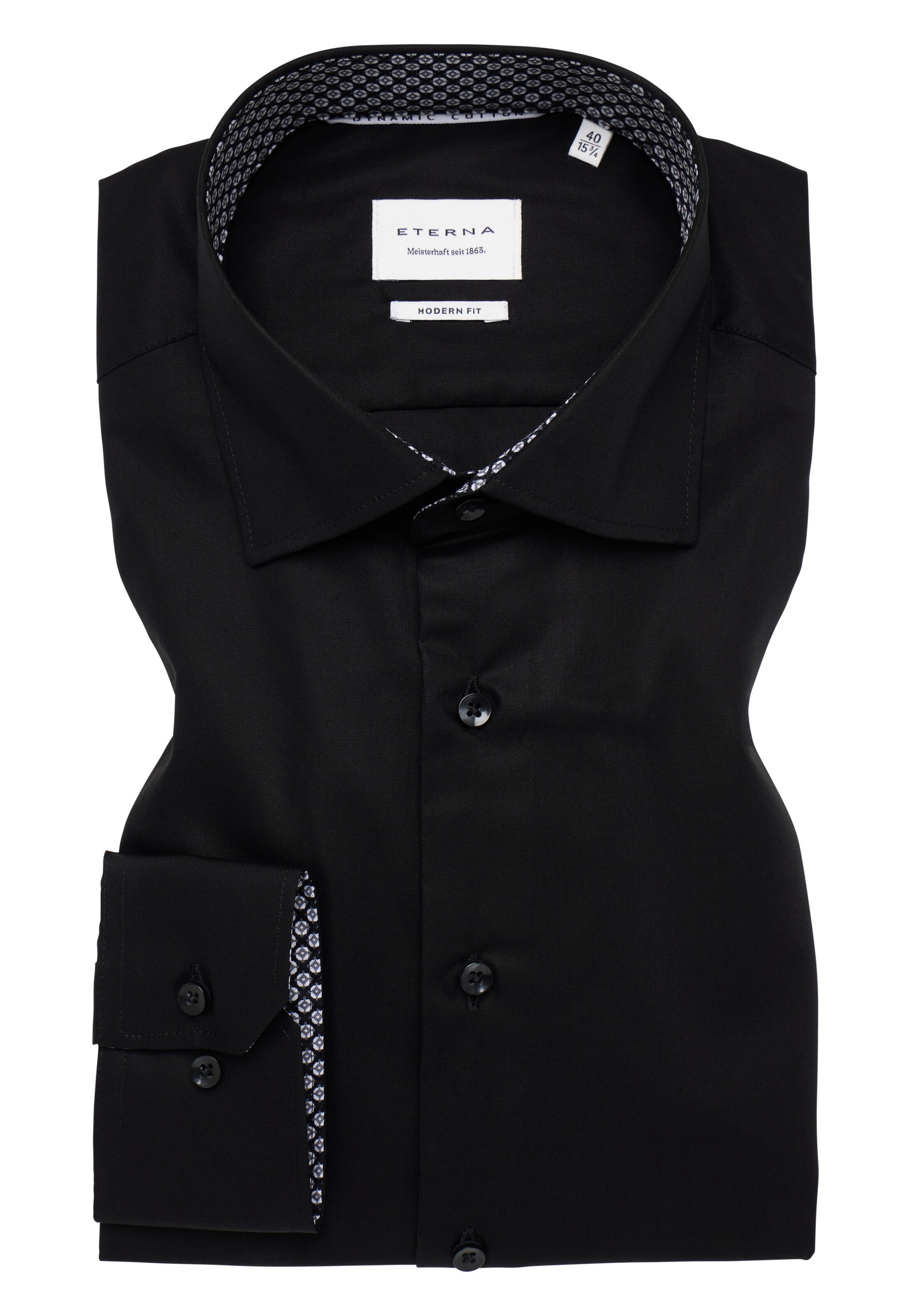 ETERNA Regular fit Business Shirt in Black
