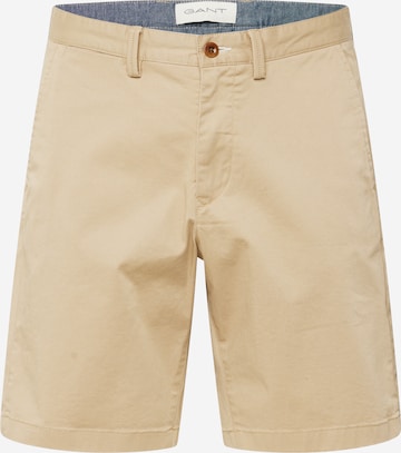 Coupe slim Pantalon chino GANT en beige : devant