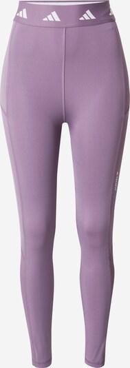 ADIDAS PERFORMANCE Workout Pants 'Techfit Stash Pocket Full-length' in Light purple / White, Item view