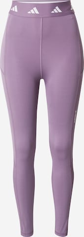 ADIDAS PERFORMANCE - Skinny Calças de desporto 'Techfit Stash Pocket Full-length' em roxo: frente