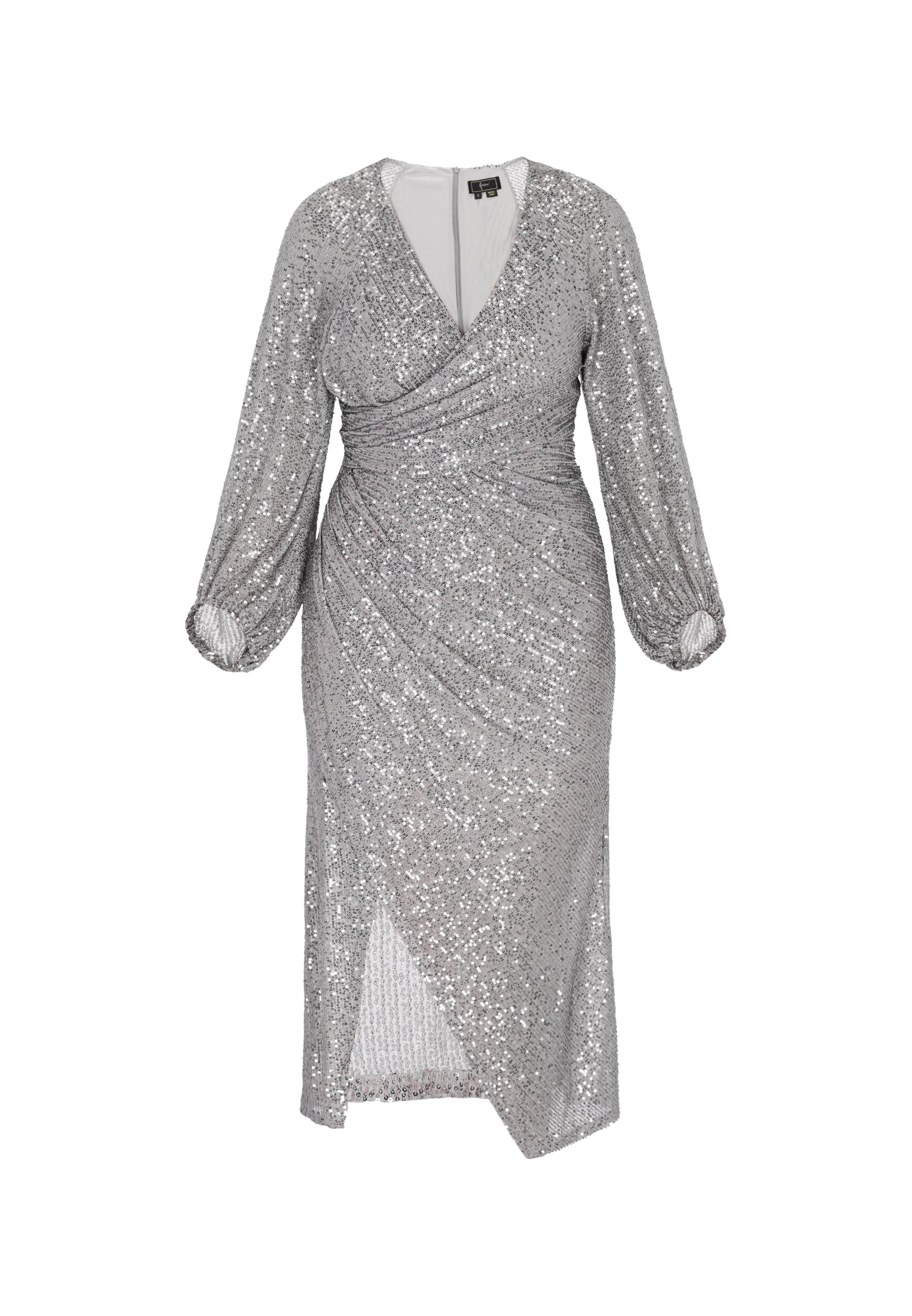 faina Cocktailjurk in Zilver: voorkant