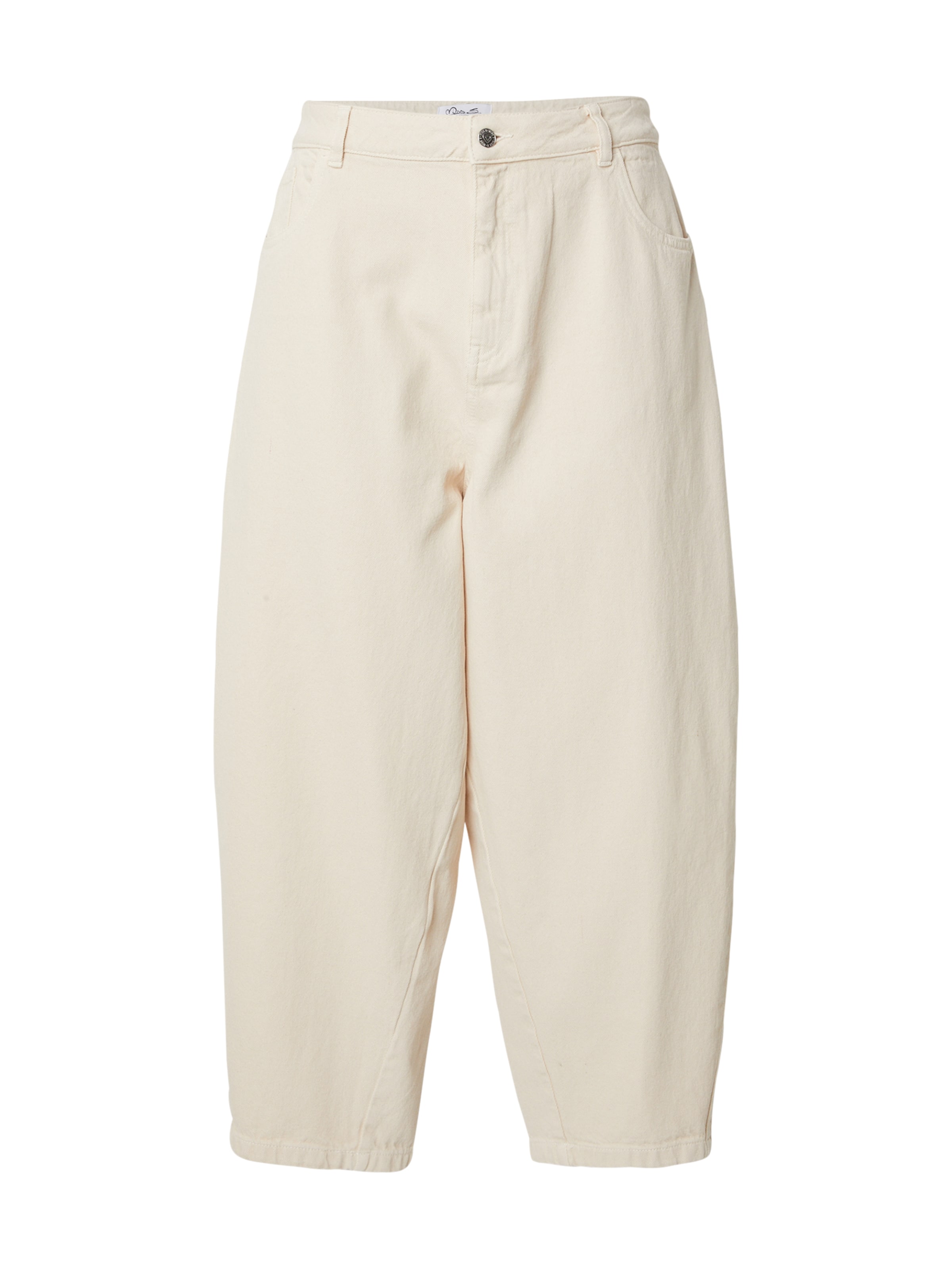 Miss Selfridge - Tapered Calças de ganga em bege: frente