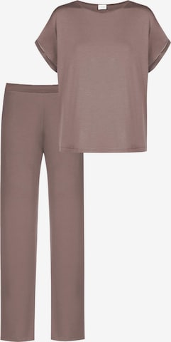 Mey Pyjama 'Pure Chic' in Braun: Vorderseite