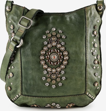 Campomaggi Schoudertas 'Nora' in Groen: voorkant