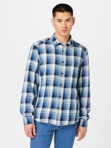 DRYKORN Regular fit Button Up Shirt 'LAREMTO' in Blue: front