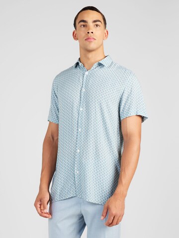 Coupe regular Chemise BURTON MENSWEAR LONDON en bleu : devant