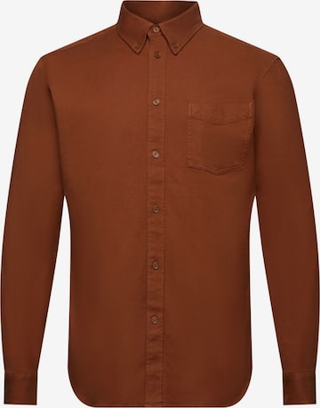 ESPRIT Button Up Shirt in Brown: front