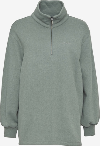 mazine Sweatshirt ' Barry Half Zip ' in Green: front