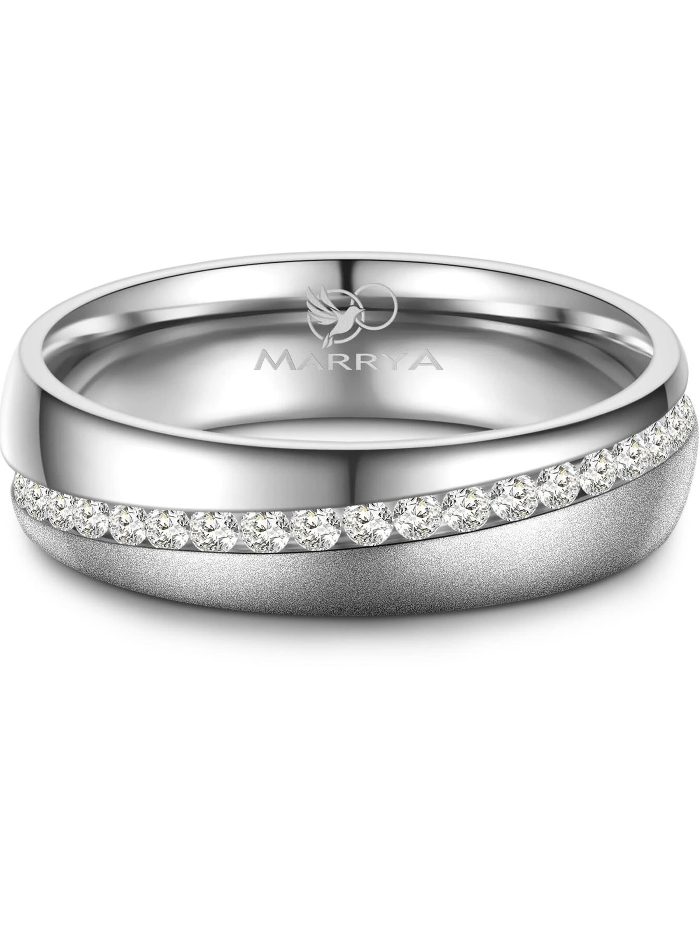 MARRYA Ring 'MARRYA ES-12 Ehering aus Edelstahl - Silberfarben' i silver