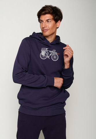 GREENBOMB Sweatshirt 'Bike Night' in Blauw: voorkant