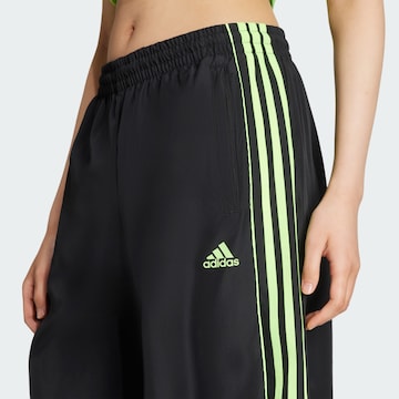 ADIDAS ORIGINALS Wide leg Trousers 'Teamgeist Adicolor' in Black