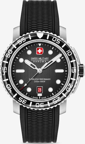 SWISS MILITARY HANOWA Uhr in Schwarz: predná strana