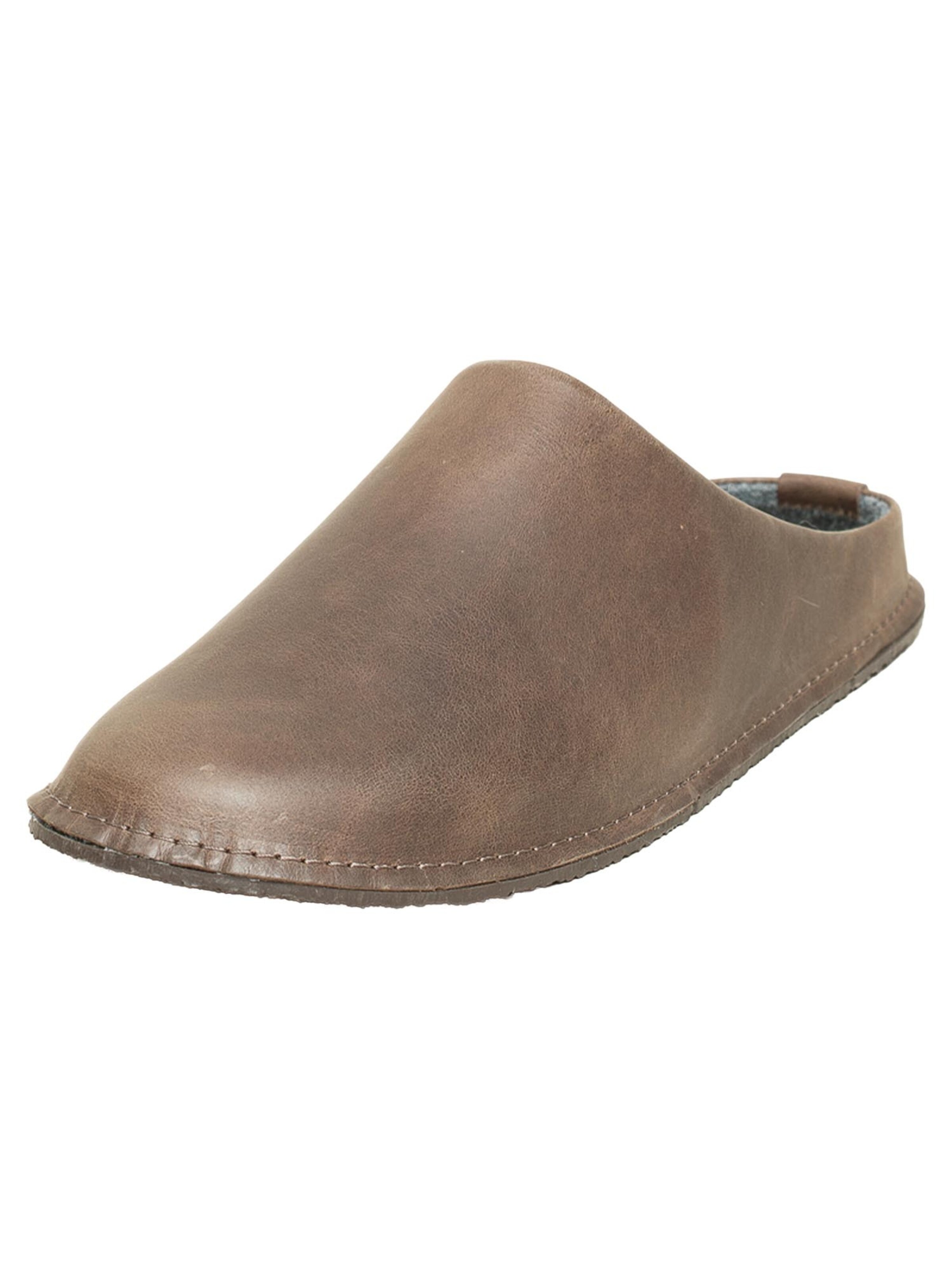 Gottstein Slippers 'Leather Loafer' in Brown