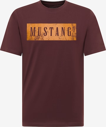 MUSTANG T-Shirt 'Style Austin' in Braun: Vorderseite