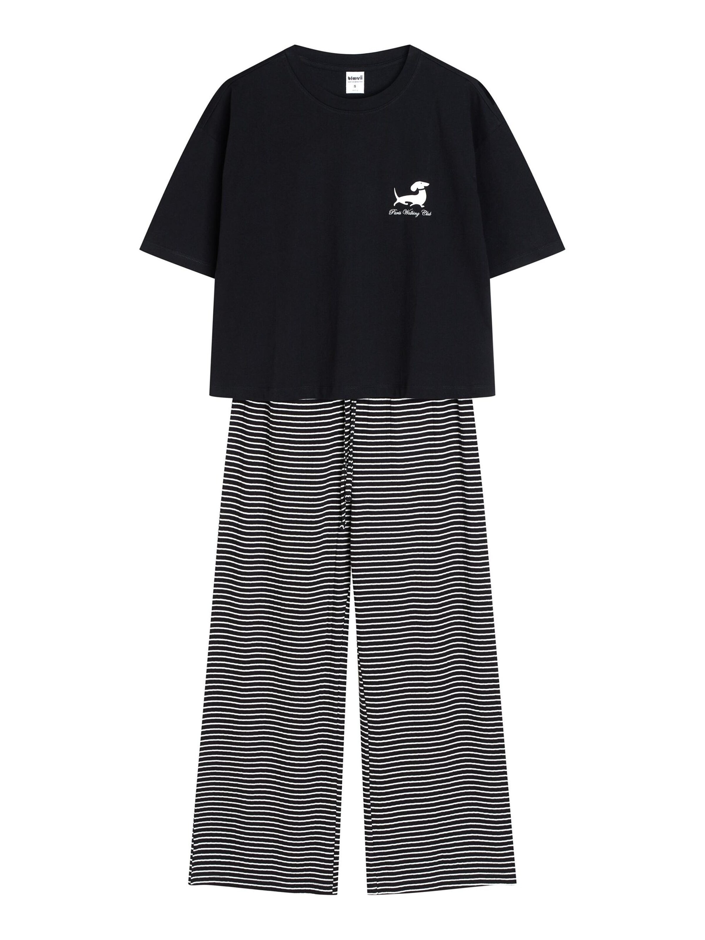 ESOTIQ Pajama 'Leisure' in Black