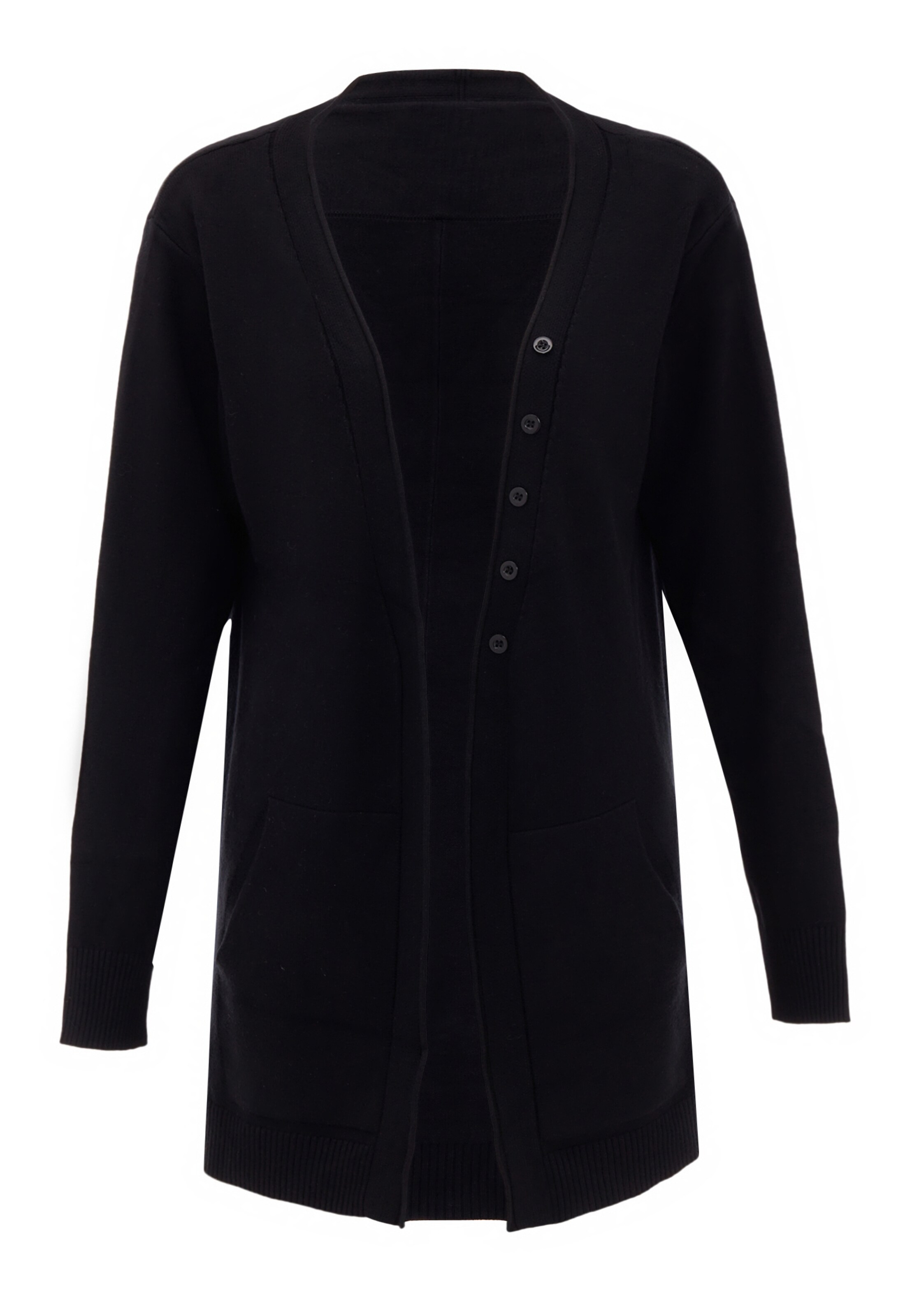 usha BLUE LABEL - Casaco de malha em preto: frente