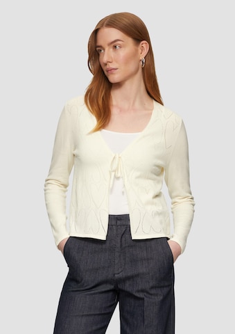 s.Oliver BLACK LABEL Gebreid vest in Beige: voorkant