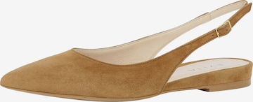 EVITA Slingback Pumps in Brown: front