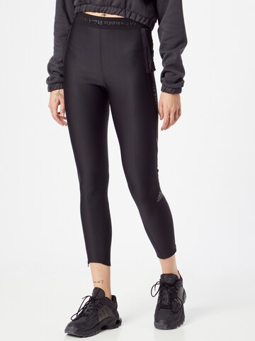 ADIDAS SPORTSWEAR Skinny Sportbroek in Zwart: voorkant