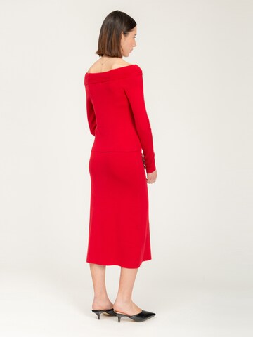 Influencer Pullover in Rot