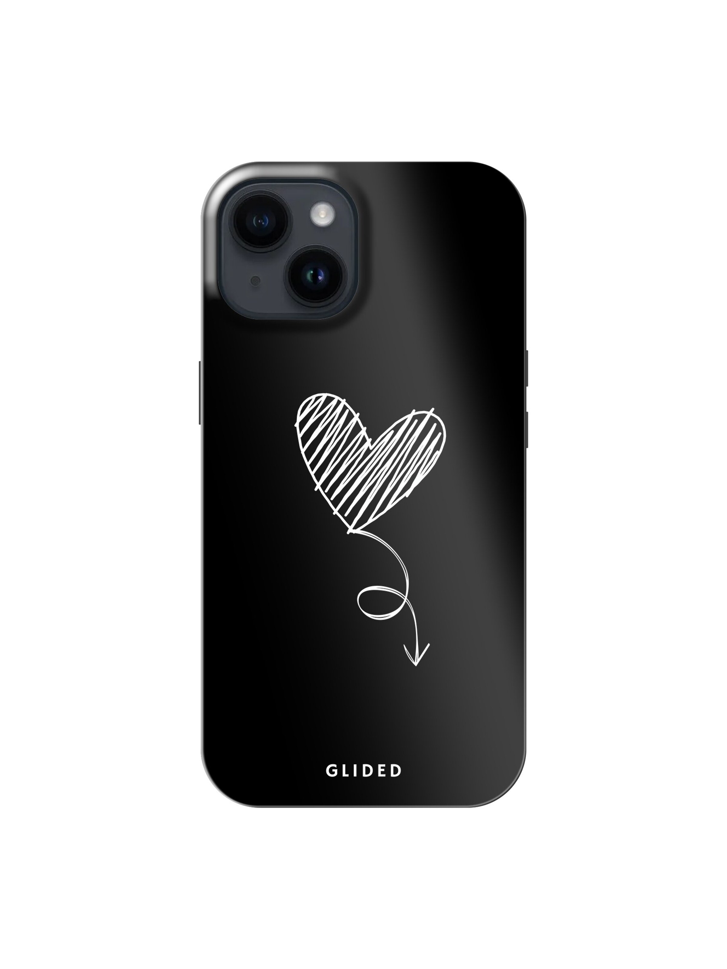 Glided Smartphone Case 'Dark Heart Glided Handyhülle' in Black: front