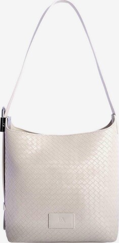 Don Algodon - Bolso de hombro 'Bolso de hombro para mujer Lipari de piel sintética con botón magnético' en blanco: frente