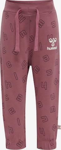 Hummel Tapered Broek 'Cheer' in Roze: voorkant