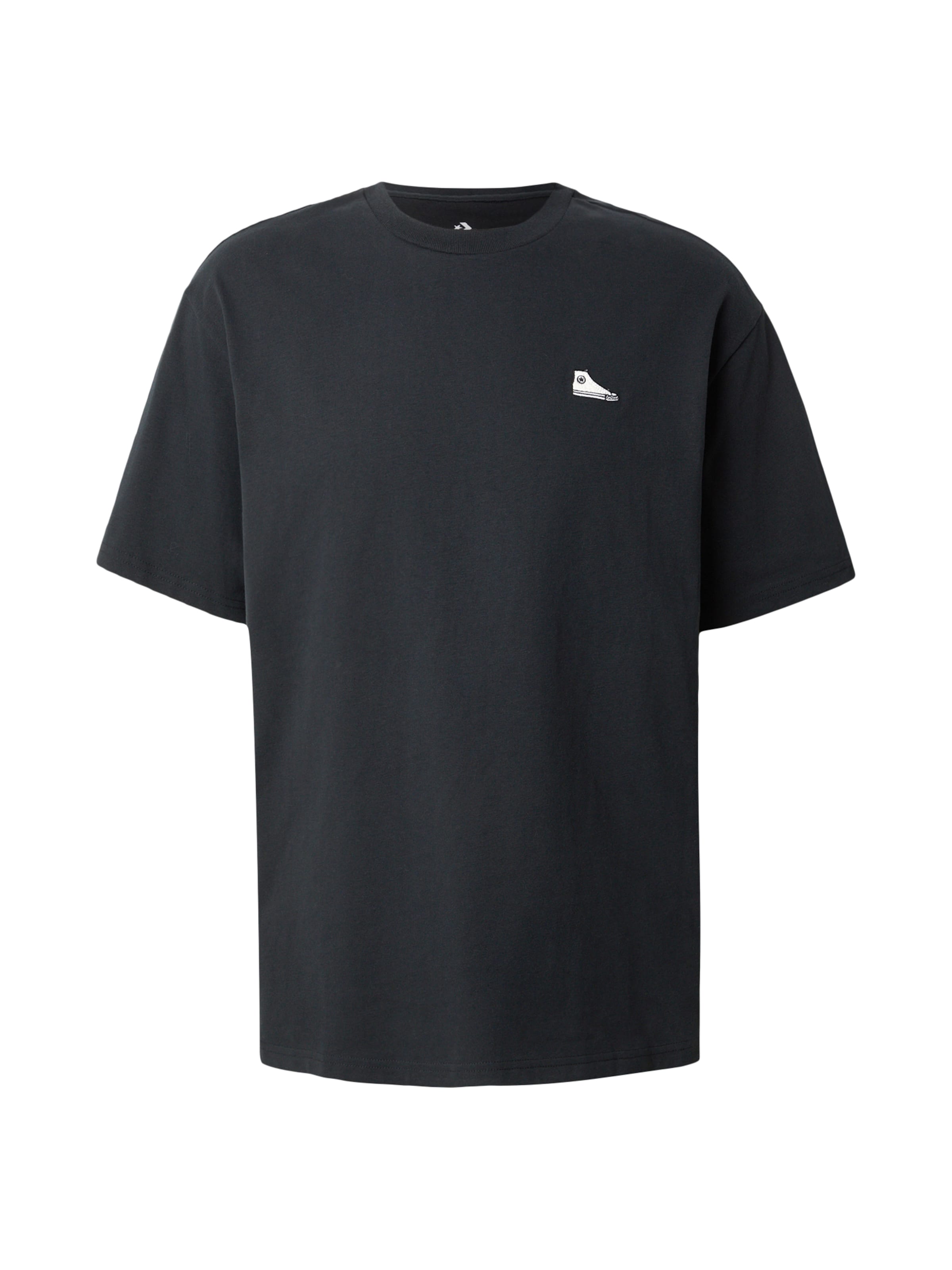 CONVERSE T-shirt 'SNEAKER PATCH' i svart: framsida