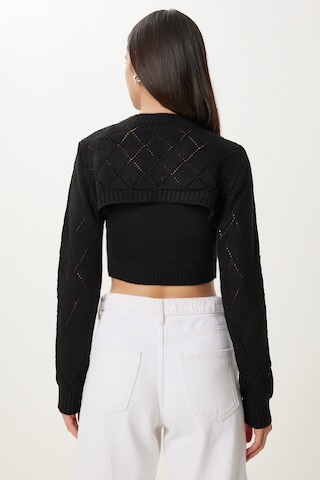 Happiness İstanbul Плетен топ в черно