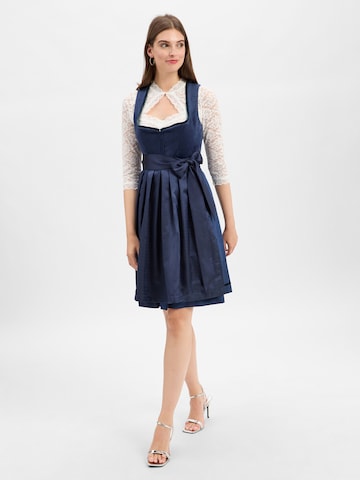 Krüger Madl Dirndl in Blau: Vorderseite