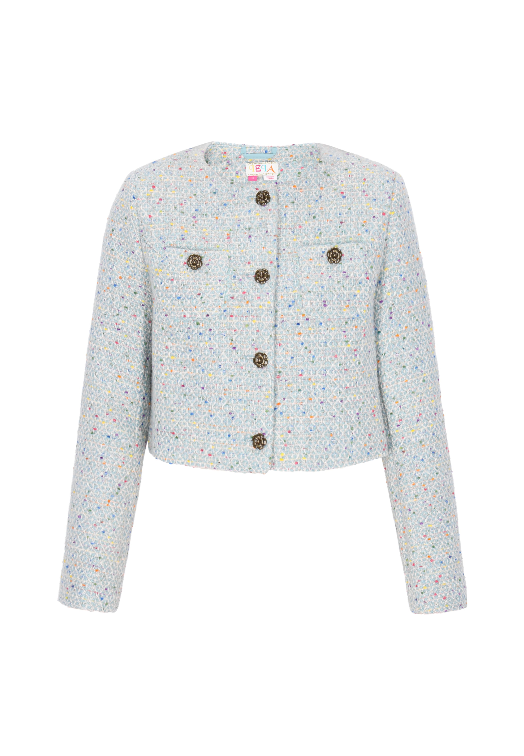 Veste mi-saison IZIA en bleu : devant