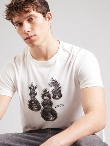 HUGO - Camisa 'Dischach' em branco