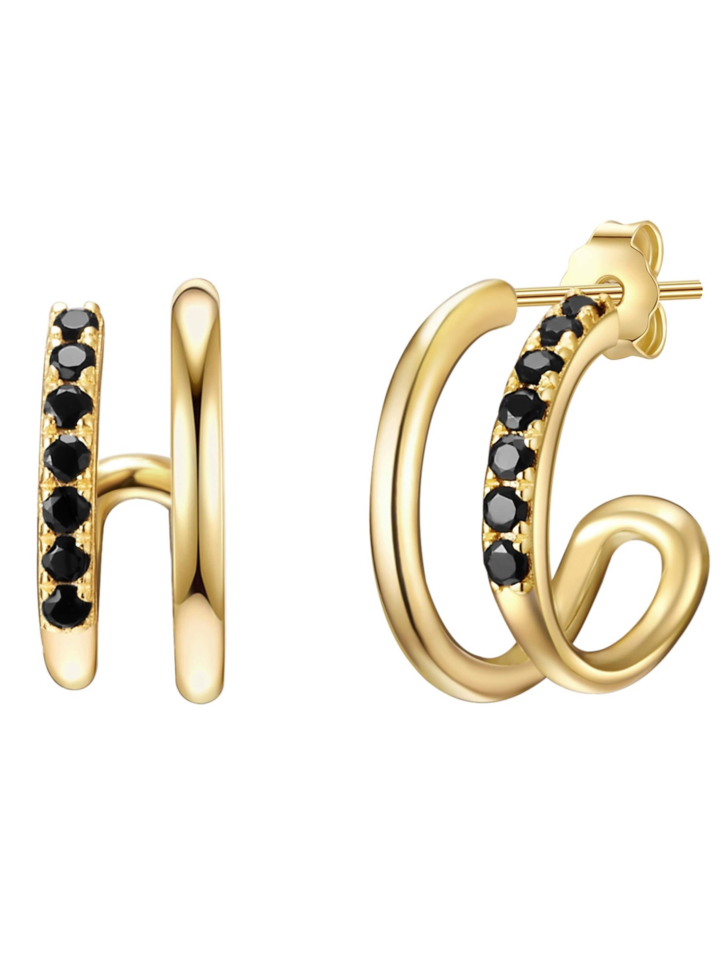 Lulu & Jane Earrings in Gold: front