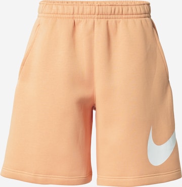 Nike Sportswear Loosefit Παντελόνι 'Club' σε πορτοκαλί: μπροστά