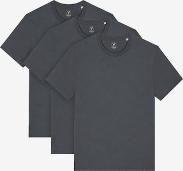 YTWOO Shirt '3er Pack Basic T-Shirt' in Grau: Vorderseite