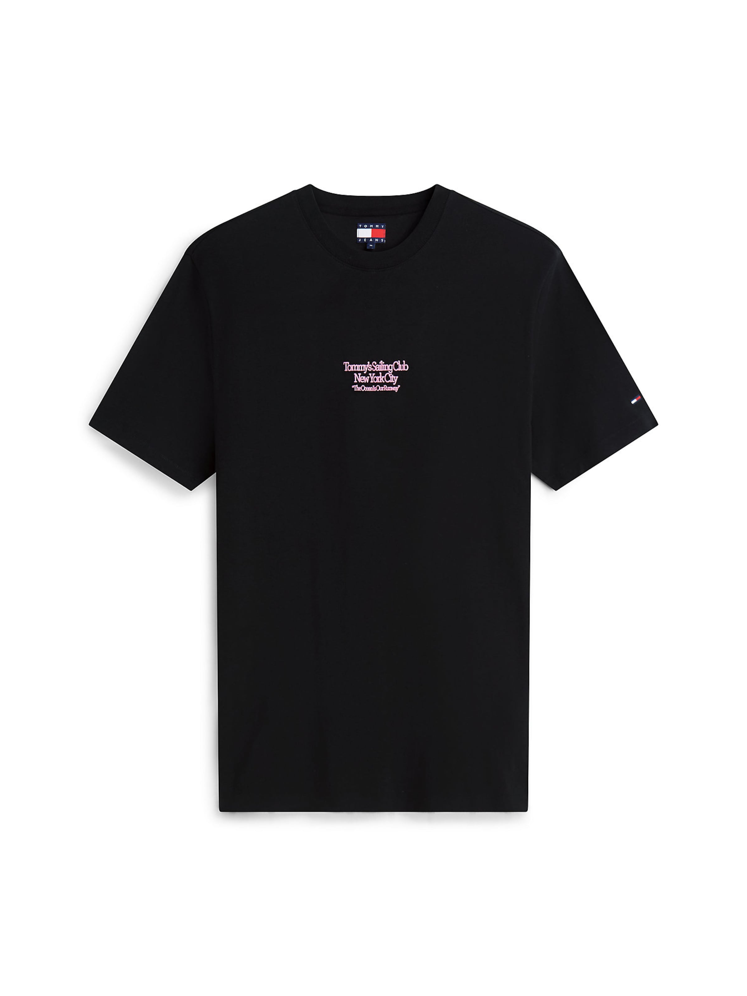 T-Shirt 'SAILBOAT' Tommy Jeans en noir : devant