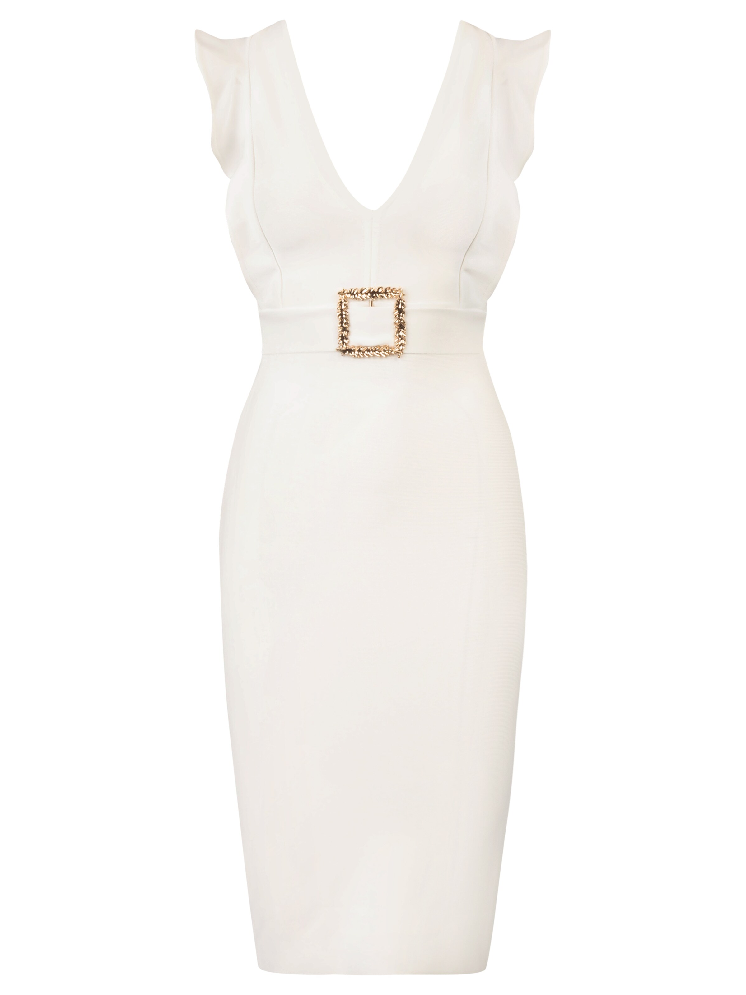 Robe fourreau Kraimod en blanc : devant