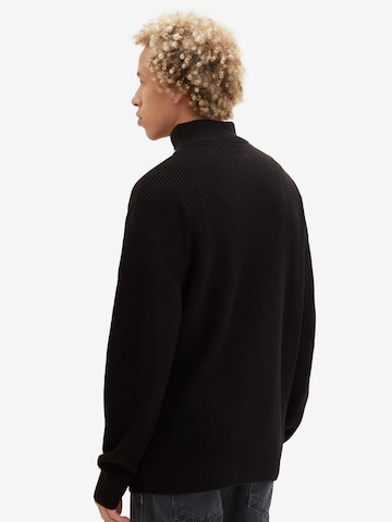 TOM TAILOR DENIM Sweater in Black