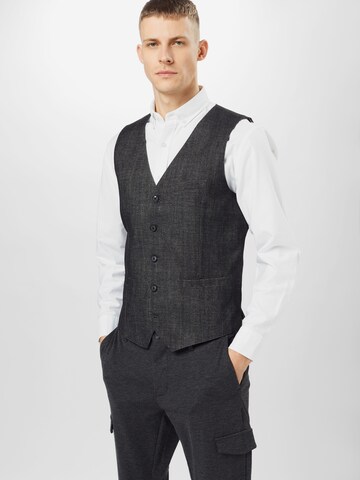 Gilet de costume TOM TAILOR en gris : devant