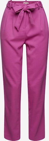 ESPRIT Tapered Pleat-Front Pants in Pink: front