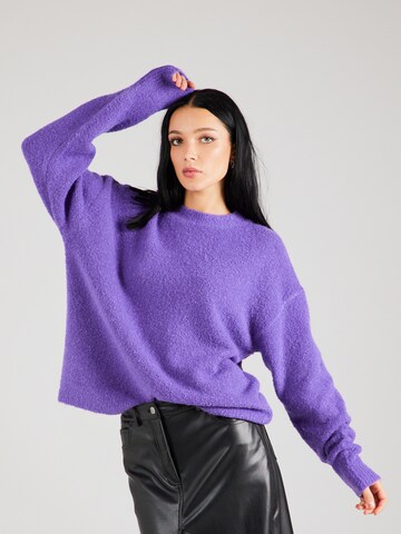 ABOUT YOU x Chiara Biasi Sweater 'Charlie' in Purple: front