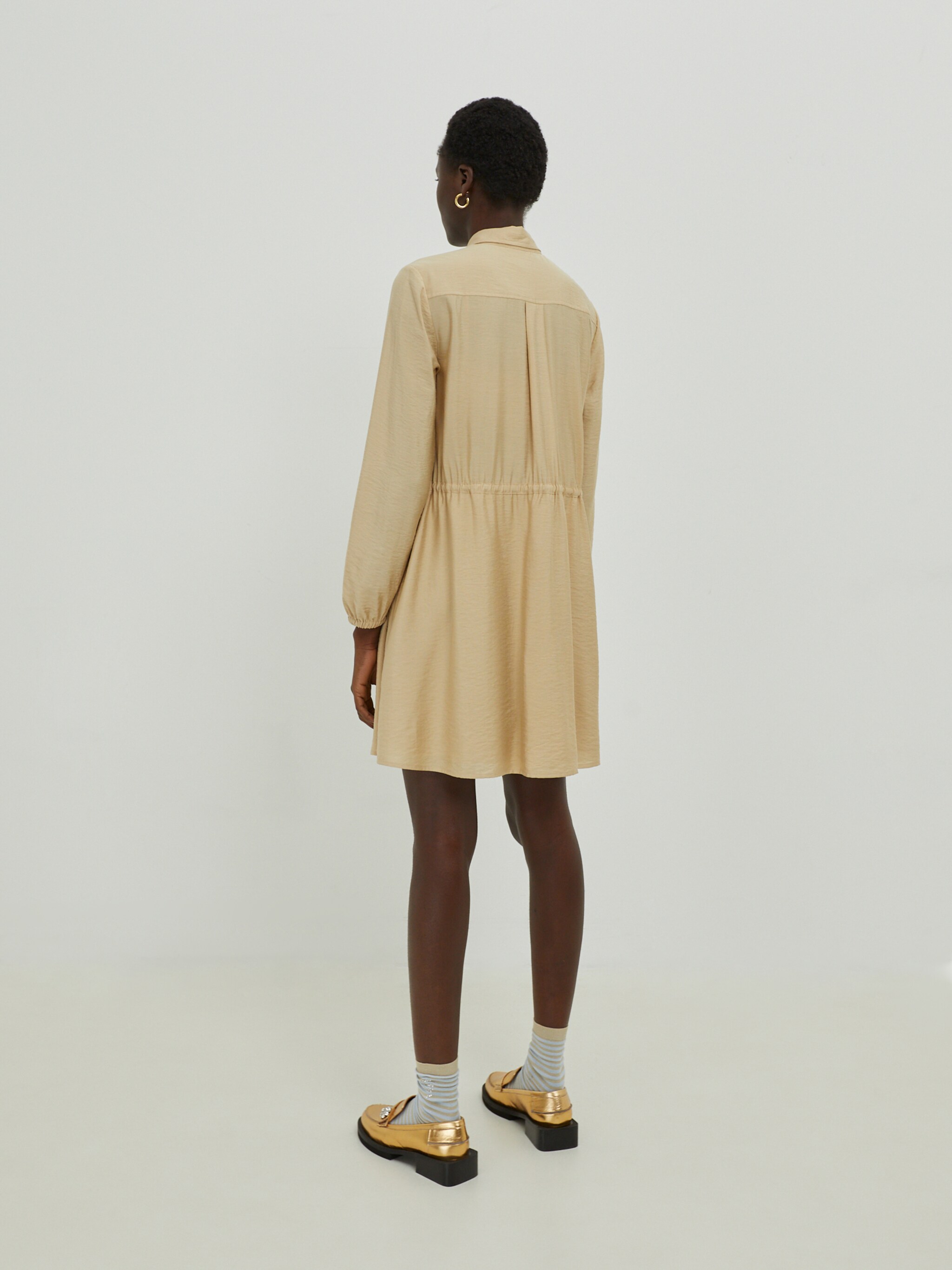 EDITED Producten Blousejurk 'Faye' Beige