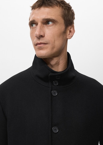 MANGO MAN Between-Seasons Coat 'Funnel' in Black