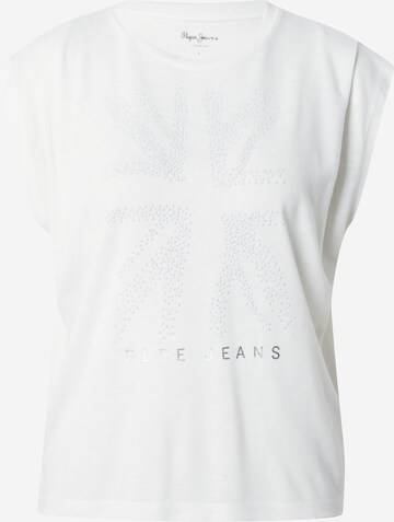 T-shirt 'BERENICE' Pepe Jeans en blanc : devant