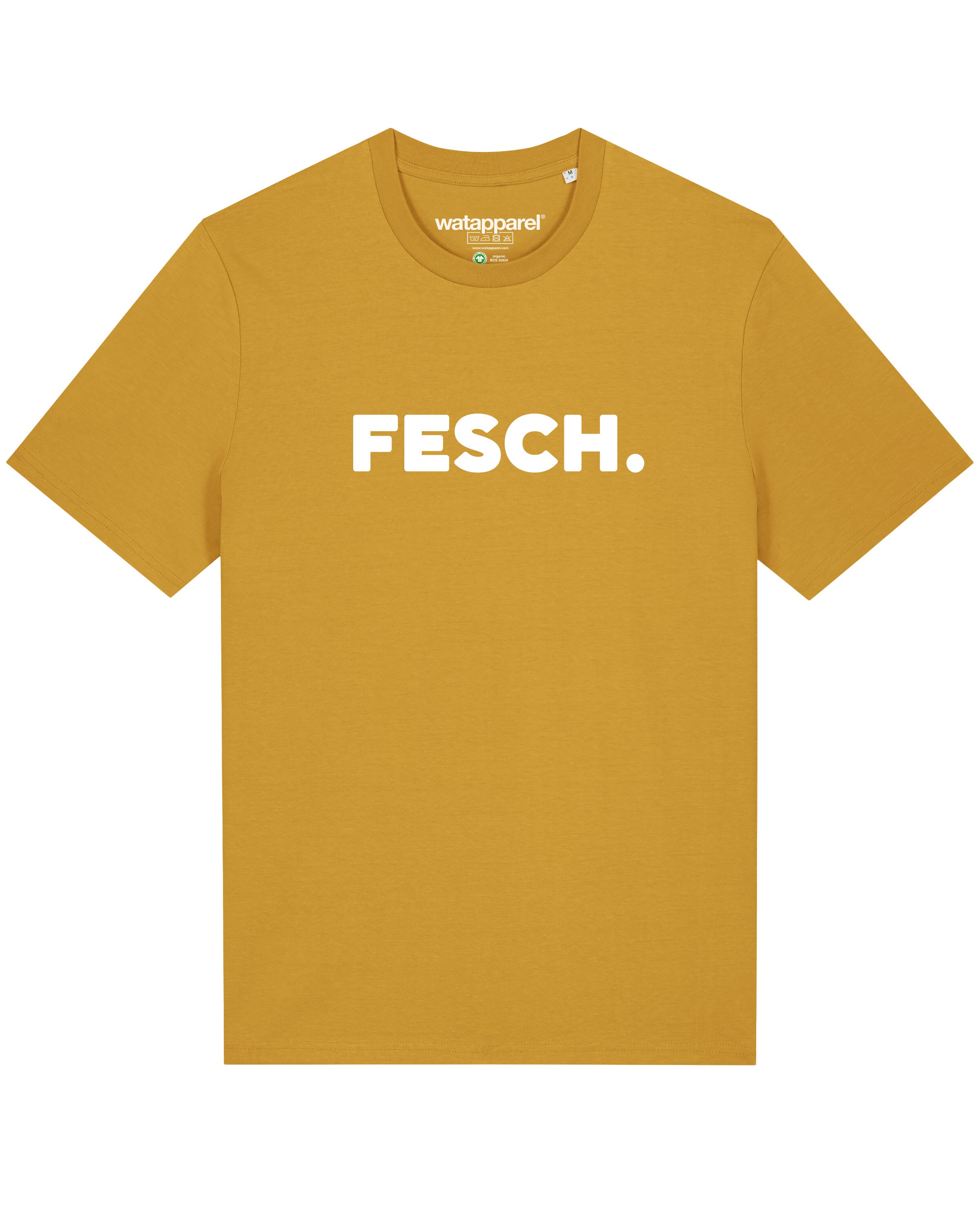 T-Shirt ' Fesch ' Watapparel en jaune : devant