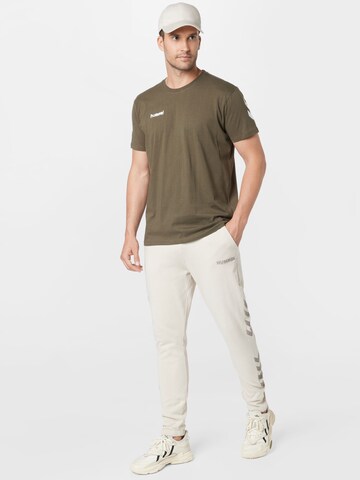 Hummel Tapered Sportbroek 'Legacy' in Beige