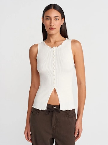Dilvin Knit Cardigan 'Strickjacken' in White: front